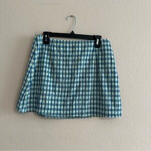 Princess Polly Blue Checkered Mini Skirt